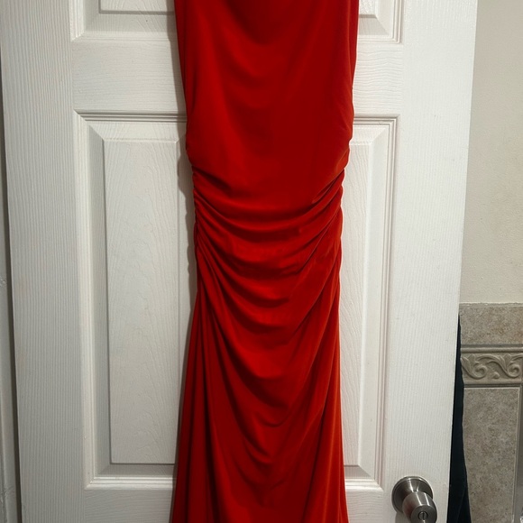 Ralph Lauren Orange Cowl Neck Cocktail Dress - Picture 4 of 7